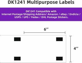 img 2 attached to AveneMark - 12 Rolls Compatible With Brother DK-1241 (4" X 6") Replacement Shipping Labels - 200/Roll DK Adress Labels For Brother QL Label Printers - Include 1 Detachable Frame
