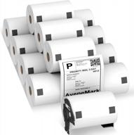avenemark - 12 rolls compatible with brother dk-1241 (4" x 6") replacement shipping labels - 200/roll dk adress labels for brother ql label printers - include 1 detachable frame логотип