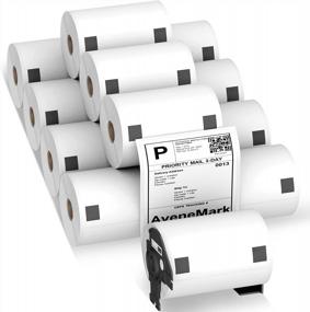 img 4 attached to AveneMark - 12 Rolls Compatible With Brother DK-1241 (4" X 6") Replacement Shipping Labels - 200/Roll DK Adress Labels For Brother QL Label Printers - Include 1 Detachable Frame