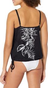 img 2 attached to Women's Side Tie Tankini Swimsuit Top by 24th & Ocean