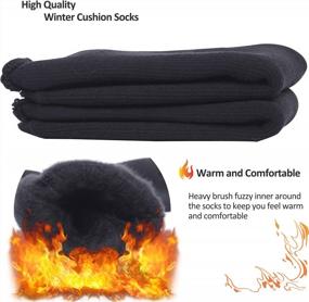 img 3 attached to Thick Insulated Heated Winter Socks - Sunew Warm Thermal Crew Socks For Unisex