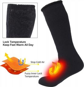 img 1 attached to Thick Insulated Heated Winter Socks - Sunew Warm Thermal Crew Socks For Unisex