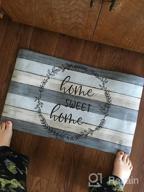img 1 attached to Farmhouse Rustic Wood Anti-Fatigue Kitchen Mat - Stain Resistant, Easy To Clean Cushioned Kitchen Runner Rug, 1/2 Inch Thick, 20" X 36 review by Nick Kussmaul
