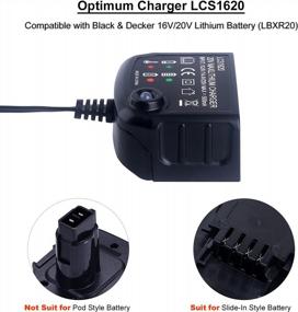 img 2 attached to Biswaye LCS1620 20V MAX Lithium Battery Charger Compatible With Black And Decker LBXR20, LBXR2020, LBXR2520, LB20, LBX20, LBX4020,LB2X4020 BL1514 &