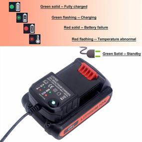 img 1 attached to Biswaye LCS1620 20V MAX Lithium Battery Charger Compatible With Black And Decker LBXR20, LBXR2020, LBXR2520, LB20, LBX20, LBX4020,LB2X4020 BL1514 &