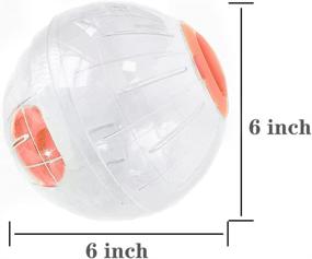 img 2 attached to 🐹 6'' Hamster Exercise Ball: Small Animal Toy for Running, Jogging Wheel, and Activity – Transparent Ball for Mice and Rats