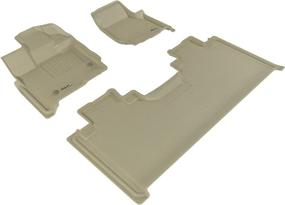 img 4 attached to Custom Fit All-Weather Floor Mat Set for Ford F-150 SuperCab Models - Kagu Rubber (Tan) by 3D MAXpider