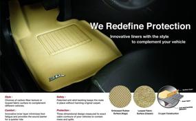 img 1 attached to Custom Fit All-Weather Floor Mat Set for Ford F-150 SuperCab Models - Kagu Rubber (Tan) by 3D MAXpider