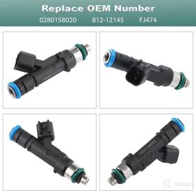 img 2 attached to 🚗 High-Quality JDMON Fuel Injectors Replacement for Dodge Dakota Durango Nitro Ram1500 Jeep Commander Grand Cherokee Liberty Mitsubishi Raider 3.7L V6 – Set of 6 (Replace OEM #0280158020)