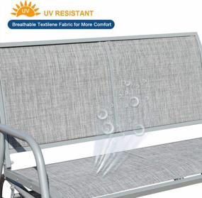 img 2 attached to Relax In Style With GOLDSUN 2-Person Deck Swing Glider Chair For Outdoor Patio, Backyard, And Pool