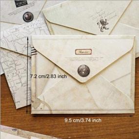 img 3 attached to Винтажные мини-конверты в европейском стиле - идеально подходят для канцелярских принадлежностей, поздравительных открыток и художественных промыслов - упаковка из 60 штук