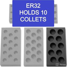 img 3 attached to Organize and Safely Store Your ER32 Collet Set with the ER32 Collet Rack Holder - Holds 10