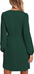 img 3 attached to Elegant Women'S Long Sleeve Wrap Dress - Perfect For Parties & Cocktails!