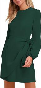 img 2 attached to Elegant Women'S Long Sleeve Wrap Dress - Perfect For Parties & Cocktails!
