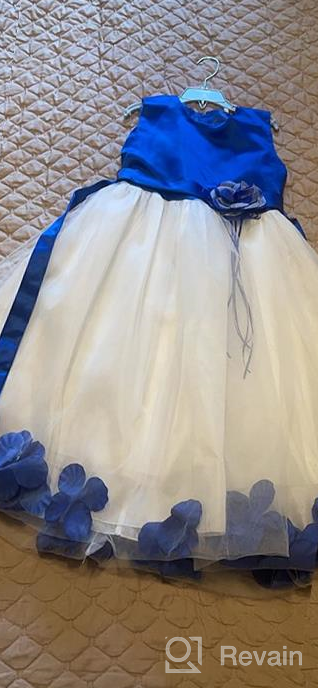 img 1 attached to Stunning NNJXD Flower Petals Bridal Toddler Girls' Clothing - Shop Now! review by Vona Salinas