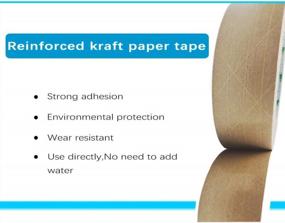 img 2 attached to Heavy-Duty ELEPA Reinforced Kraft Paper Tape - Self-Adhesive Packaging Tape For Warehouses, Shipping, And Storage - 1.88 Inch X 165 Feet