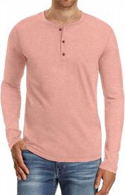 img 2 attached to PEGENO Men'S Fashion Casual Front Placket Short/Long Sleeve Henley T-Shirts Cotton Shirts