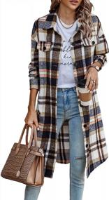 img 4 attached to Warm Up In Style With PRETTYGARDEN'S Plaid Shacket: A Perfect Combination Of Fashion And Functionality!