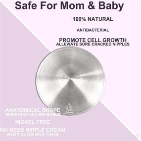 img 1 attached to 🤱 Silver Nursing Cups - Premium Silver Nipple Covers for Protecting and Soothing Sore Nipples during Breastfeeding, Nursing Shields for Newborns, Nursing Pads - Essential Breastfeeding Accessories