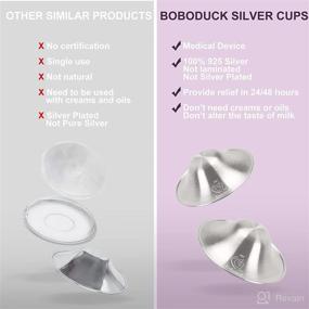 img 3 attached to 🤱 Silver Nursing Cups - Premium Silver Nipple Covers for Protecting and Soothing Sore Nipples during Breastfeeding, Nursing Shields for Newborns, Nursing Pads - Essential Breastfeeding Accessories