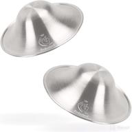 🤱 silver nursing cups - premium silver nipple covers for protecting and soothing sore nipples during breastfeeding, nursing shields for newborns, nursing pads - essential breastfeeding accessories logo