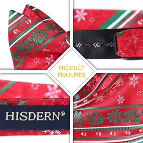 img 1 attached to Add Festive Charm to Your Attire with the HISDERN Christmas Snowman Pocket Square