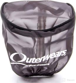 img 1 attached to 🔘 High-Performance Air Filter Wrap: 3-1/2 in OD, 4 in Tall, Top-Polyester, in Sleek Black (Each)