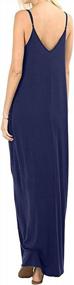 img 2 attached to Womens Strappy Sleeveless Maxi Dress With Pockets For Casual Beachwear - Krismile