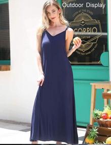 img 3 attached to Womens Strappy Sleeveless Maxi Dress With Pockets For Casual Beachwear - Krismile