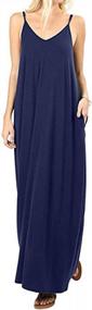 img 4 attached to Womens Strappy Sleeveless Maxi Dress With Pockets For Casual Beachwear - Krismile