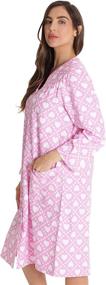 img 2 attached to Dreamcrest Flannel Housecoat Sleepwear 9280 10195 L Women's Clothing for Lingerie, Sleep & Lounge