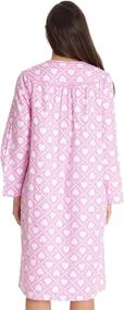 img 1 attached to Dreamcrest Flannel Housecoat Sleepwear 9280 10195 L Women's Clothing for Lingerie, Sleep & Lounge