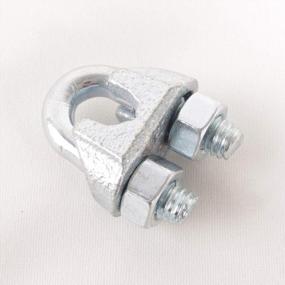 img 2 attached to Secure Your Cables With HIGOOD'S Zinc-Plated Wire Rope Clamps - 1/4 Inch, 10 Pack