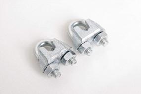 img 3 attached to Secure Your Cables With HIGOOD'S Zinc-Plated Wire Rope Clamps - 1/4 Inch, 10 Pack