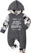 letter print long sleeve romper for baby boys - stylish and comfortable clothes! logo