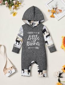img 1 attached to Letter Print Long Sleeve Romper For Baby Boys - Stylish And Comfortable Clothes!
