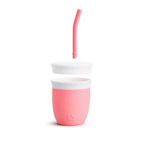 img 3 attached to Munchkin C’Est Silicone! Open Training Cup With Straw For Babies And Toddlers 6 Months+, 4 Ounce, Coral