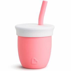 img 4 attached to Munchkin C’Est Silicone! Open Training Cup With Straw For Babies And Toddlers 6 Months+, 4 Ounce, Coral