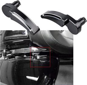 img 1 attached to Premium Billet CNC Aluminum Saddlebag Latch Cover and Lid Lifter Kit - Fits 2014-2018 Harley Touring Road King Street Electra Glide