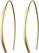 925 sterling silver bar dangle earrings for women & teen girls - sluynz threader open hoop earrings logo