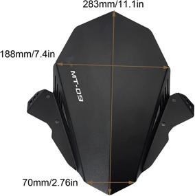 img 3 attached to YIMOTO MT09 MT-09 FZ09 FZ-09 Motorcycle Windshield – CNC Aluminum Windscreen Deflector 2017-2020