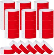 красные браслеты для мероприятий 300-pack водонепроницаемые повязки для вечеринок для концертов, легкие бумажные браслеты miahart логотип