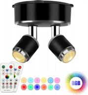 multi-purpose dual-head wireless spotlight with remote control - perfect for home decor, art projects, and parties! logo