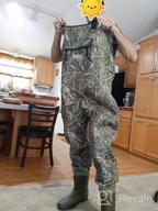 img 1 attached to Foxelli Camo Neoprene Chest Waders For Men & Women - Waterproof Bootfoot Hunting & Fishing Waders With Boots. review by Imran Roach