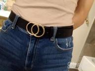 img 1 attached to XZQTIVE Women'S 3-Pack Faux Leather Belts With Double Circle Buckle, Perfect For Jeans And Pants review by Mark Glass