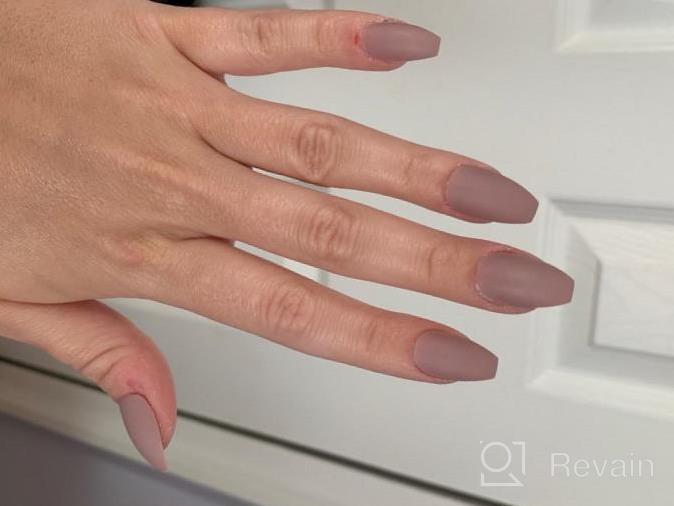 img 1 attached to Chic And Classy: 24PCS Edary Ballerina Fake Nails In Nude Pure Color Matte Coffin Design For Women review by Jeff Pfaff