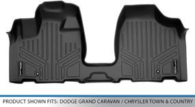 img 1 attached to 🚗 MAXLINER 1st Row Floor Mat for 2008-2018 Dodge Grand Caravan/Chrysler Town & Country - Single Piece Liner in Black