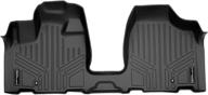 🚗 maxliner 1st row floor mat for 2008-2018 dodge grand caravan/chrysler town & country - single piece liner in black logo