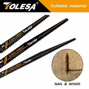 img 2 attached to Efficient Wood Demolition And Construction: TOLSA 6 Inch 6TPI Nail Embedded Reciprocating Saw Blades For Precise Cutting - Pack Of 5