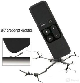 img 3 attached to Shock Proof Silicone Remote Cover Case for Apple TV 4K 4th 5th Generation - Black and Red